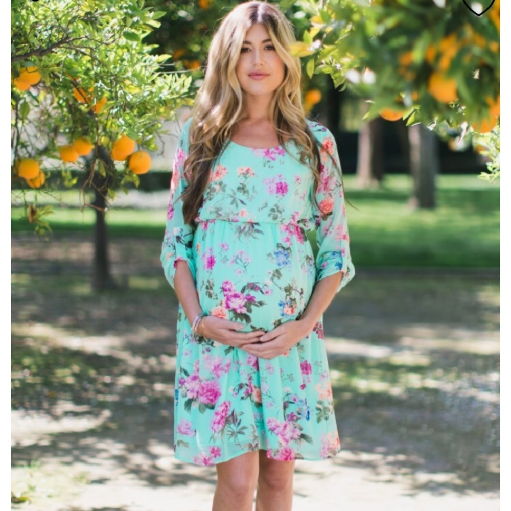 Pinkblush mint maternity dress